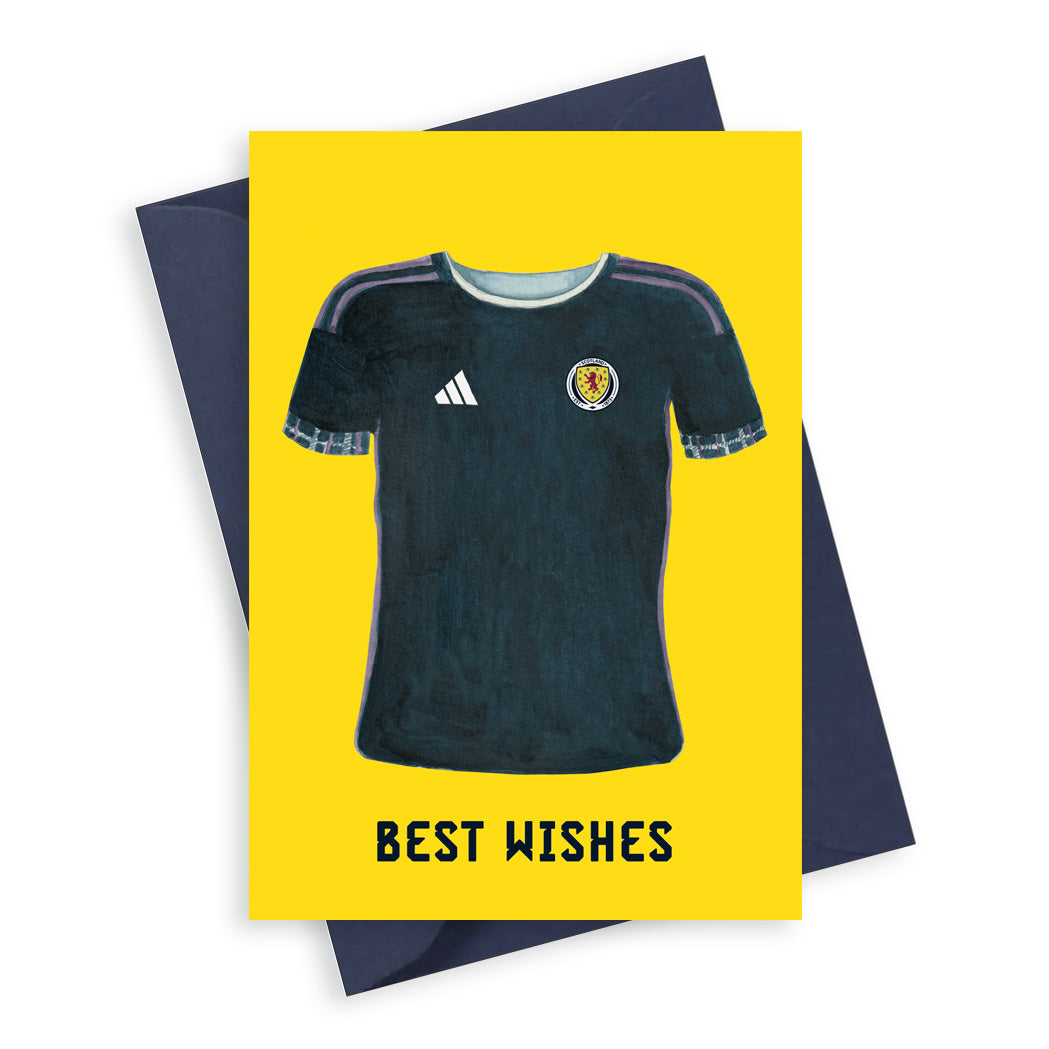 Scotland Football Shirt Front BW A6 Greeting Card Greeting & Note Cards Crumble and Core   