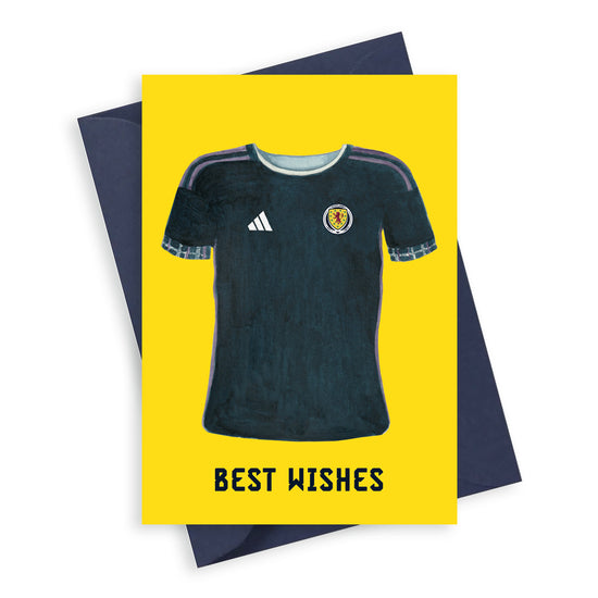 Scotland Football Shirt Front BW A6 Greeting Card Greeting & Note Cards Crumble and Core   