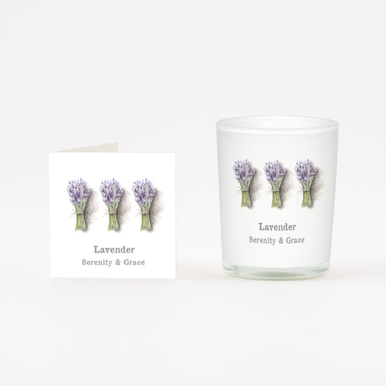 Lavender Boxed Candle and Card Candles Crumble and Core   
