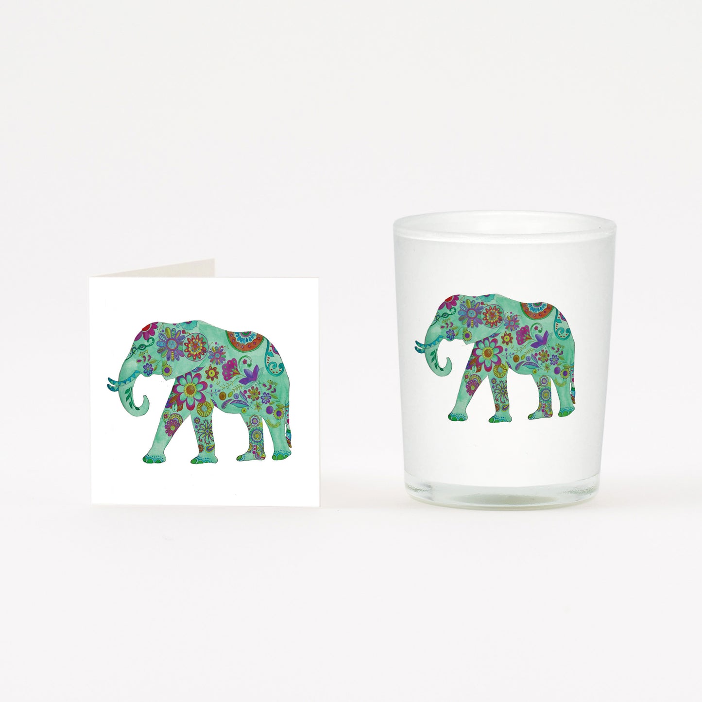Elephant Boxed Candle and Greeting Card Candles Crumble and Core   