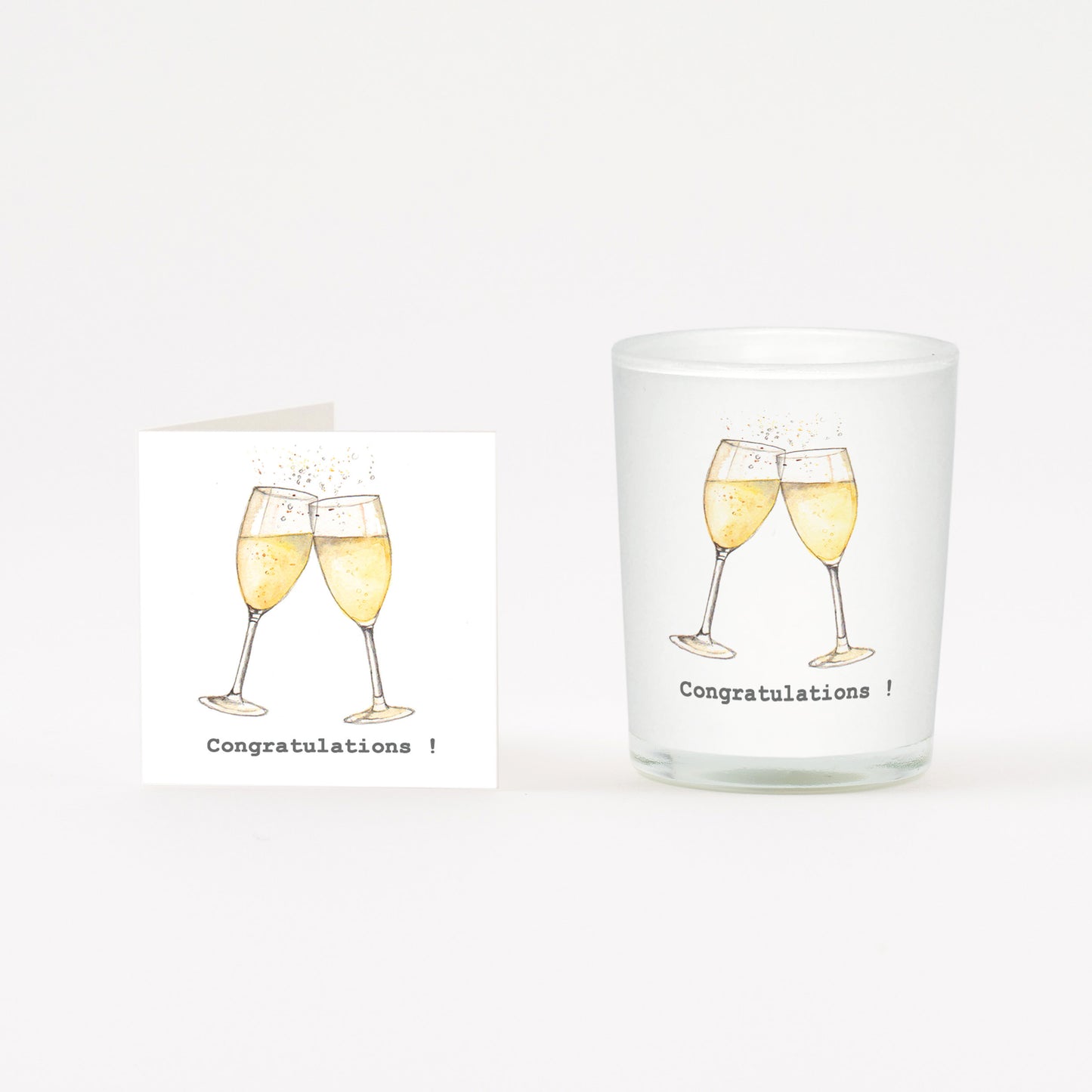 Champagne Boxed Candle and Card Candles Crumble and Core   