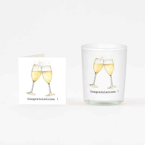 Champagne Boxed Candle and Card Candles Crumble and Core   
