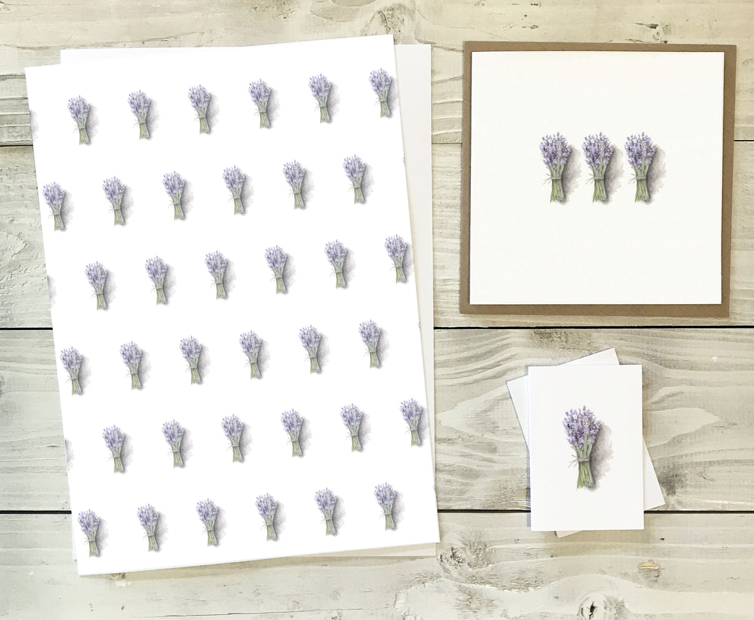 Lavender Gift Wrap & Tag Pack