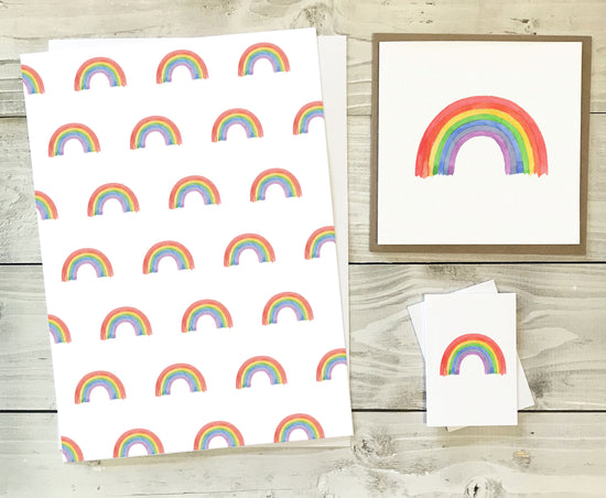 Rainbow Gift Wrapping Gift Wrap & Tag Pack Wrapping Paper Crumble and Core   