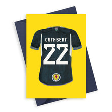 Load image into Gallery viewer, Scotland Football Shirt Cuthbert 22 A6 Greeting Card Greeting &amp; Note Cards Crumble and Core   
