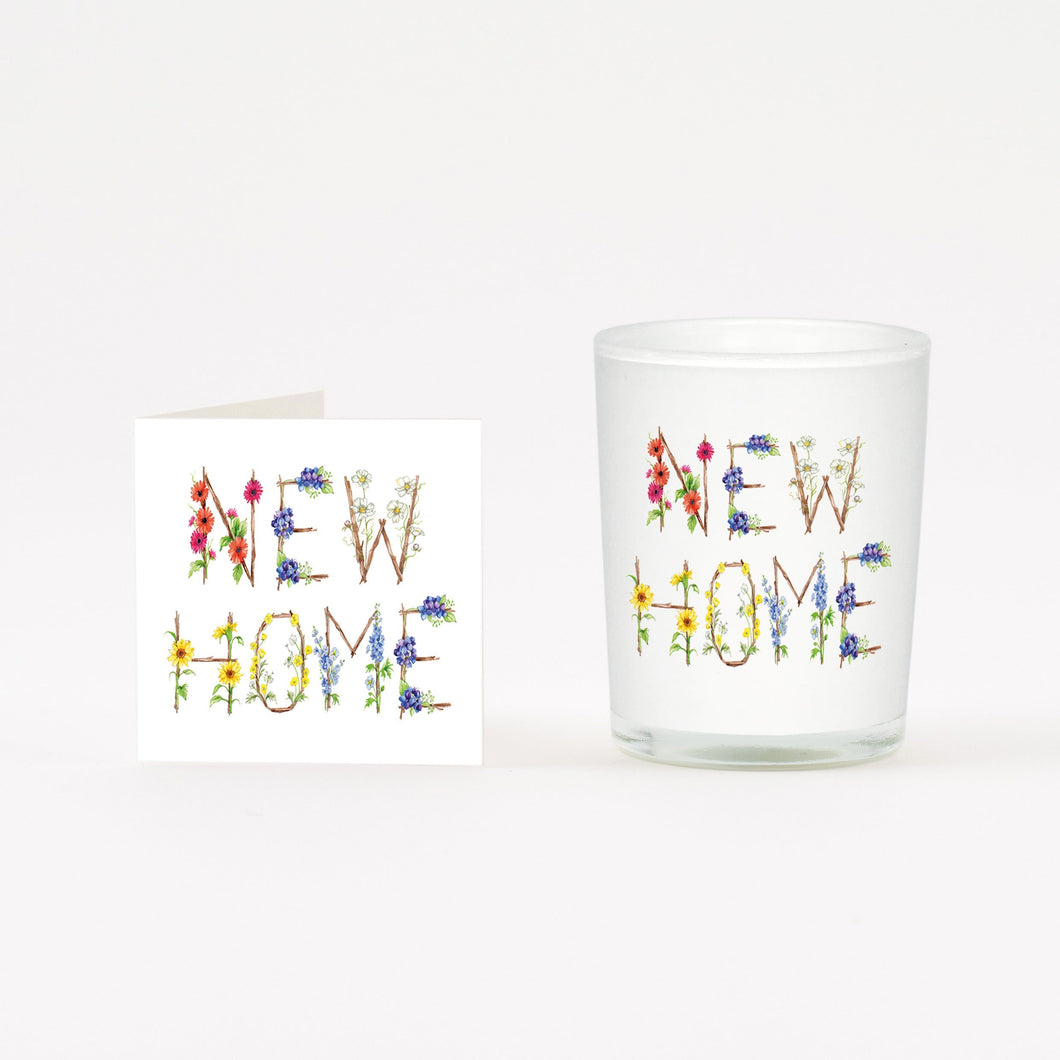 Floral New Home Boxed Candle and Card Candles Crumble and Core   
