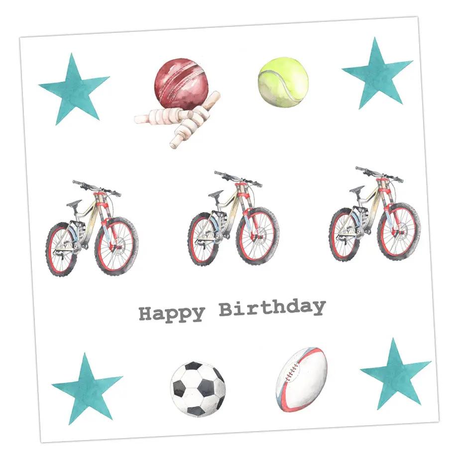 Sporty  Birthday Card Greeting & Note Cards Crumble and Core 12 x 12 cm  