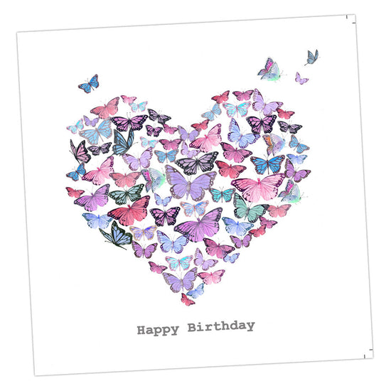 Butterfly Birthday Card Greeting & Note Cards Crumble and Core 12 x 12 cm  