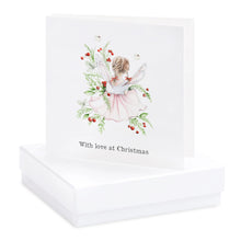 Carica l&#39;immagine nel visualizzatore di Gallery, Boxed Christmas Fairy Earring Card Earrings Crumble and Core White  
