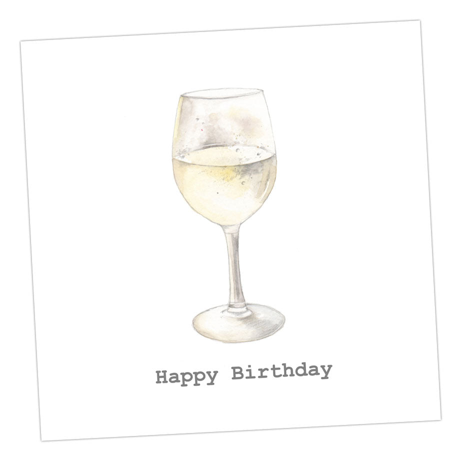 Wine Happy Birthday Card Greeting & Note Cards Crumble and Core 12 x 12 cm  