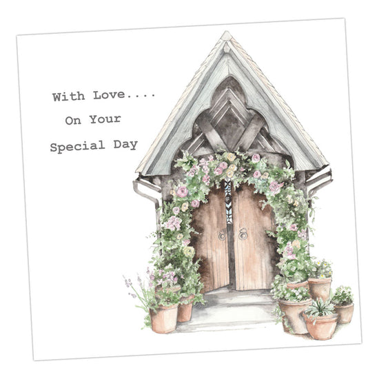 Church Doorway Wedding Card Greeting & Note Cards Crumble and Core 12 x 12 cm  