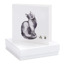 Load image into Gallery viewer, Boxed Cat Earring Card Crumble and Core Crumble &amp; Core
