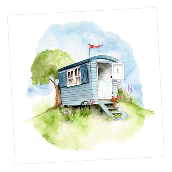 Shepherd's Hut Card Greeting & Note Cards Crumble and Core 12 x 12 cm  