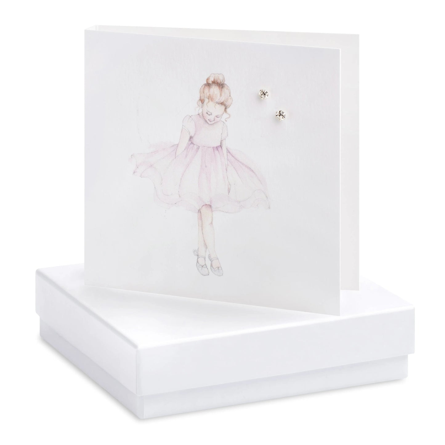 Boxed Ballerina Earring Card Earrings Crumble and Core White  