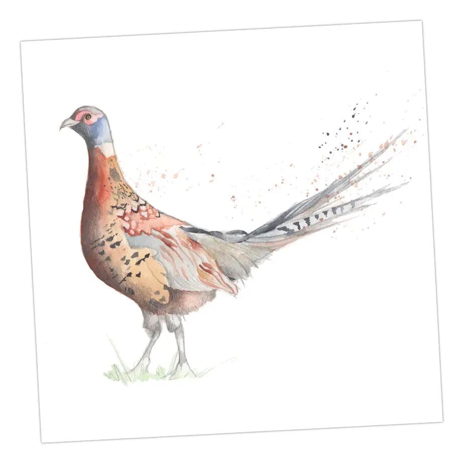 Pheasant Card Greeting & Note Cards Crumble and Core 12 x 12 cm  