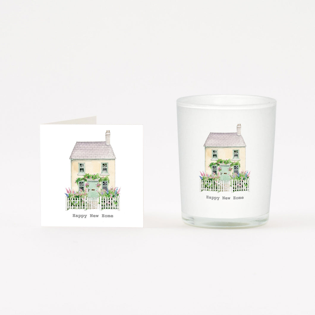 New House Boxed Candle and Card Candles Crumble and Core White 20cl 