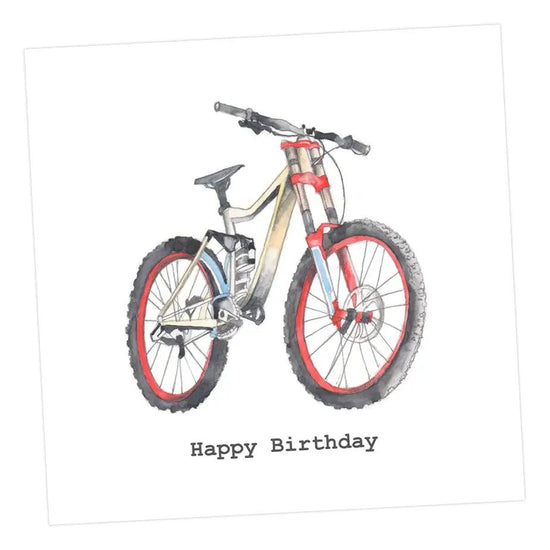 Bike Happy Birthday Card Greeting & Note Cards Crumble and Core 12 x 12 cm  