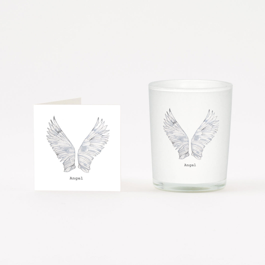 Angel Wings Boxed Candle and Card Crumble & Core