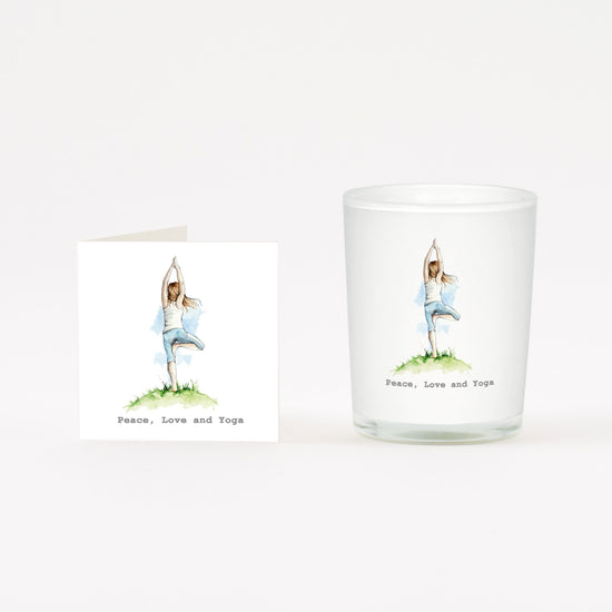 Yoga Boxed Candle and Card Candles Crumble and Core White 20cl 