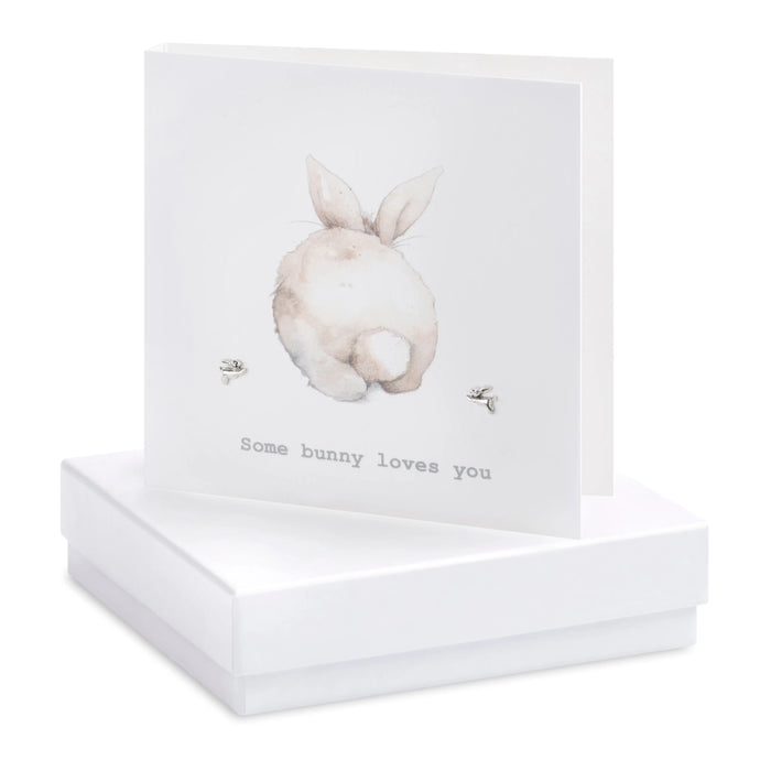 Boxed Some Bunny Loves You Earring Card Crumble and Core Crumble & Core
