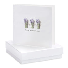 Carica l&#39;immagine nel visualizzatore di Gallery, Boxed Lavender Mother&#39;s Day Earring Card Earrings Crumble and Core White  
