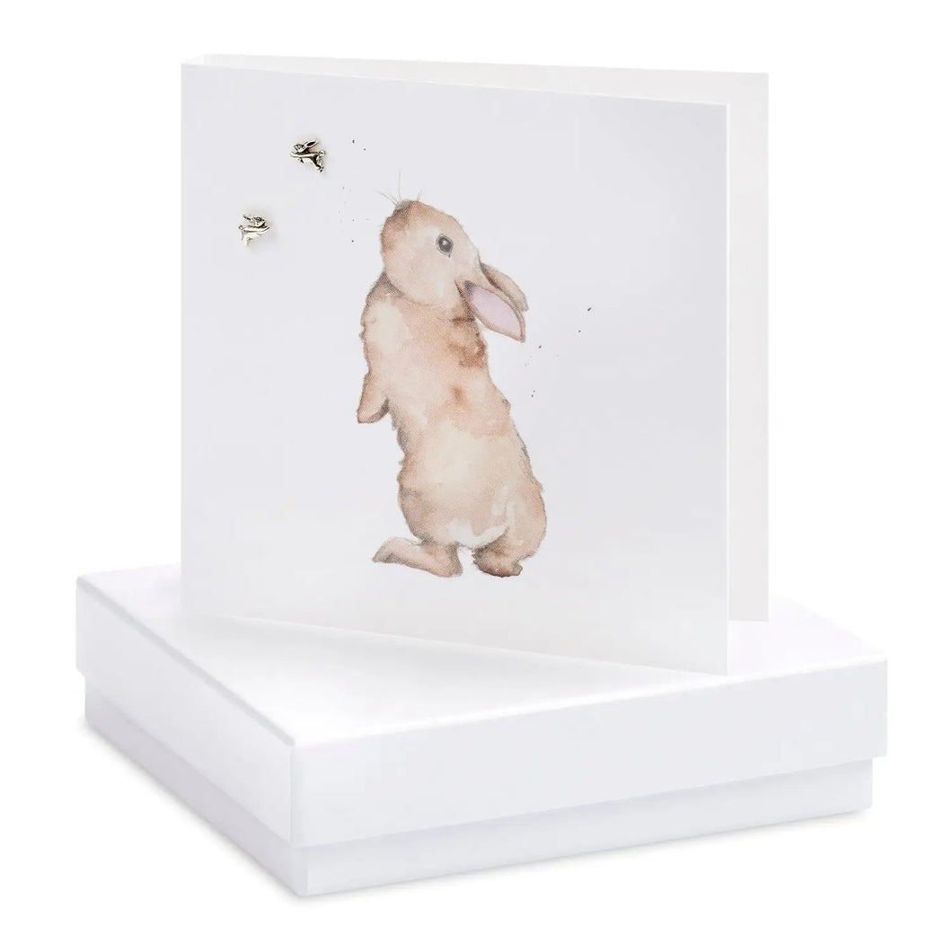 Boxed Bertie Bunny Earring Card Crumble and Core Crumble & Core