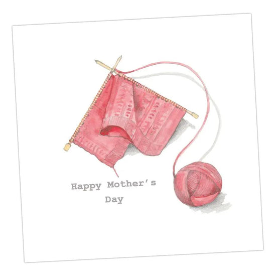 Knitting Mother's Day Card Greeting & Note Cards Crumble and Core 12 x 12 cm  