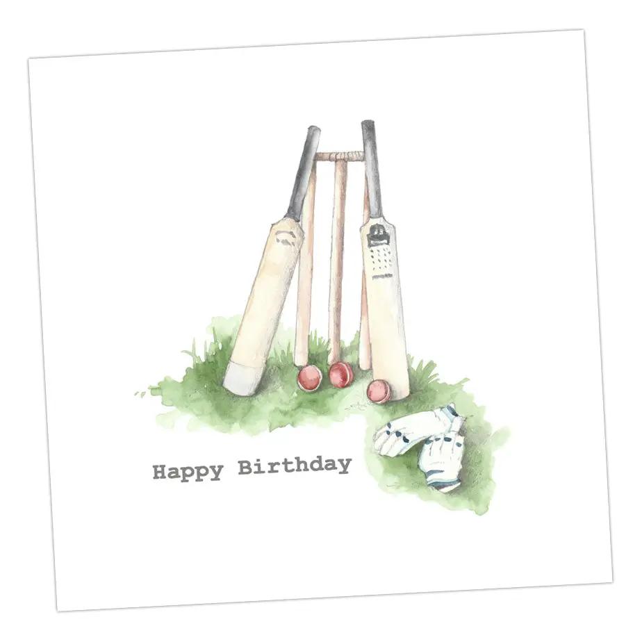 Happy Birthday Cricket Card Greeting & Note Cards Crumble and Core 12 x 12 cm  