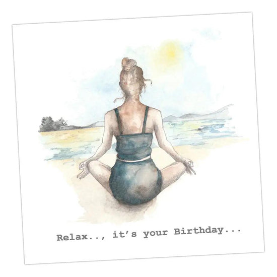 Yoga Birthday Card Greeting & Note Cards Crumble and Core 12 x 12 cm  