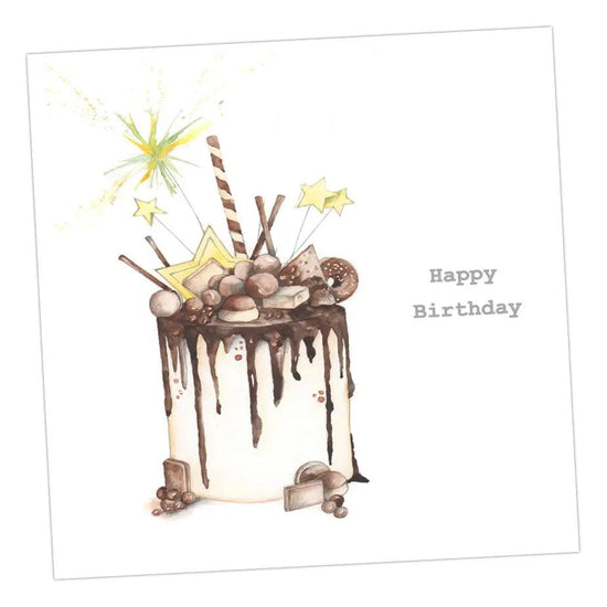 Choccie Woccie Cake Greeting Card Greeting & Note Cards Crumble and Core 12 x 12 cm  