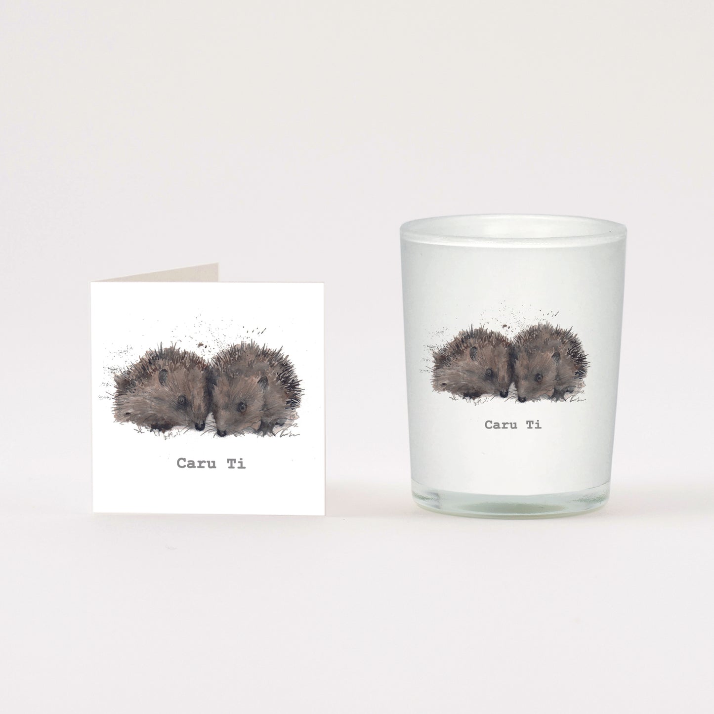 Boxed Welsh Caru Ti Love You Candle and Card Candles Crumble and Core   