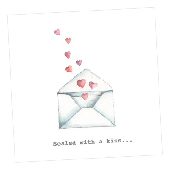 Sealed with a kiss Card Greeting & Note Cards Crumble and Core 12 x 12 cm  