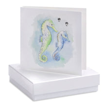 Load image into Gallery viewer, Boxed Seahorse Earring Card Crumble and Core Crumble &amp; Core

