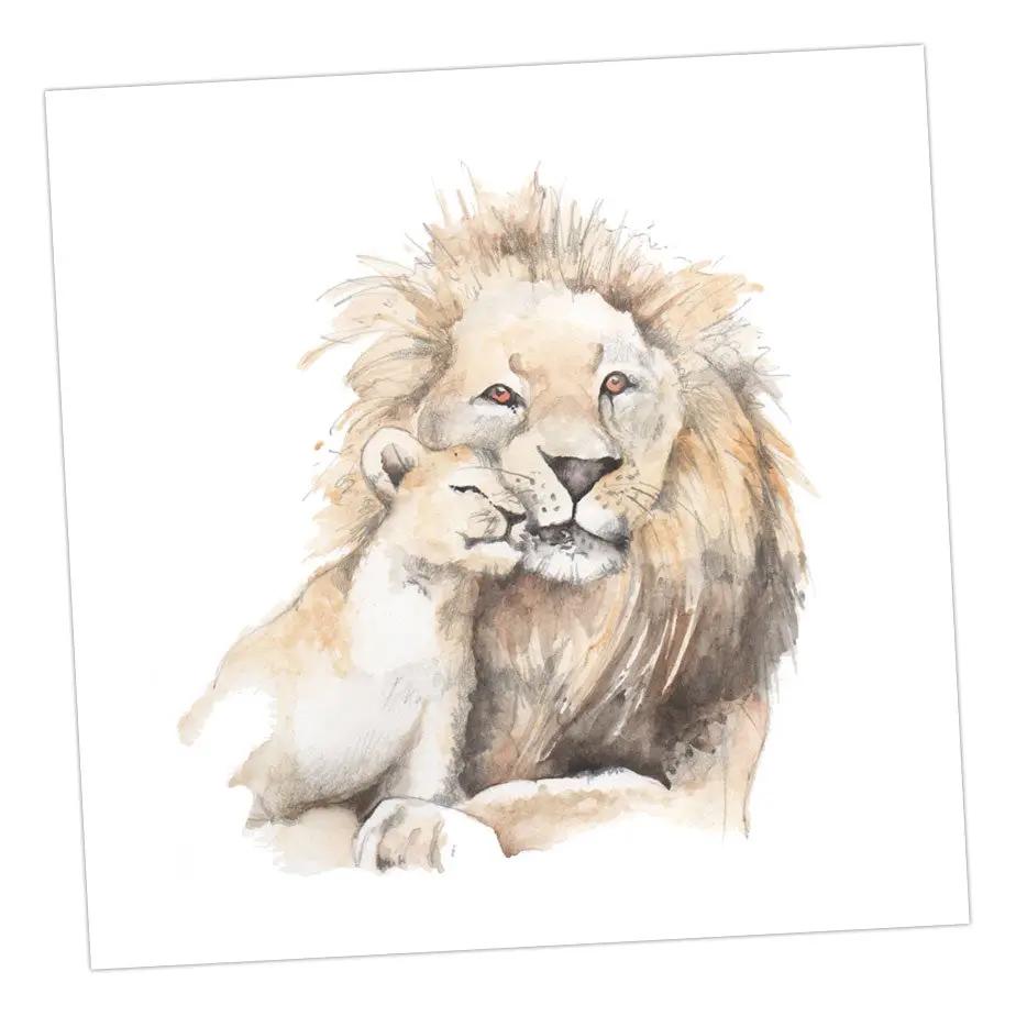 Lion Blank Card Greeting & Note Cards Crumble and Core 12 x 12 cm  