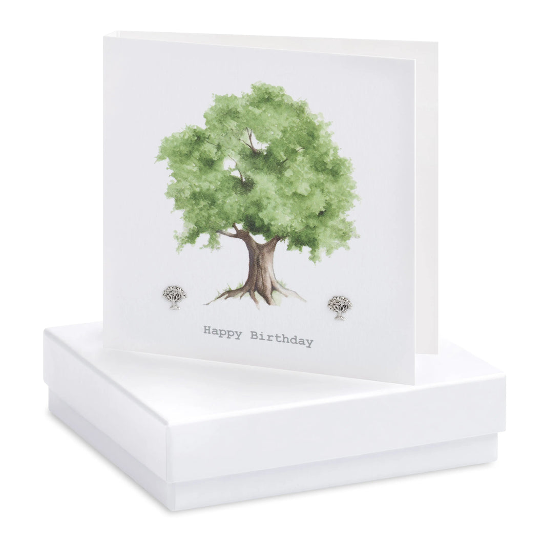 Boxed Tree Birthday Earring Card Crumble and Core Crumble & Core