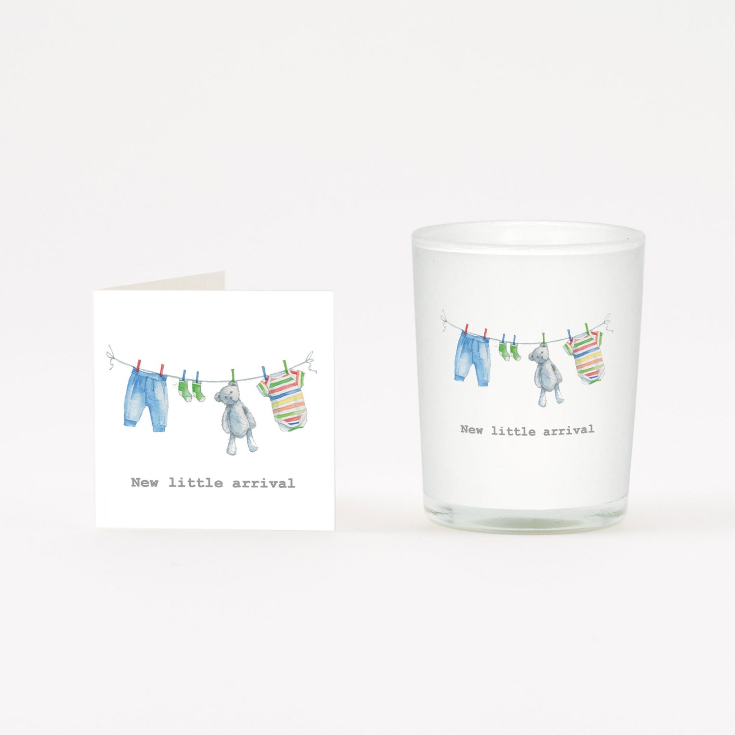New Baby Boy Boxed Candle and Card Candles Crumble and Core   