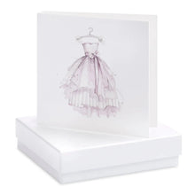 Load image into Gallery viewer, Boxed Party Dress Blank Earring Card Earrings Crumble and Core White  
