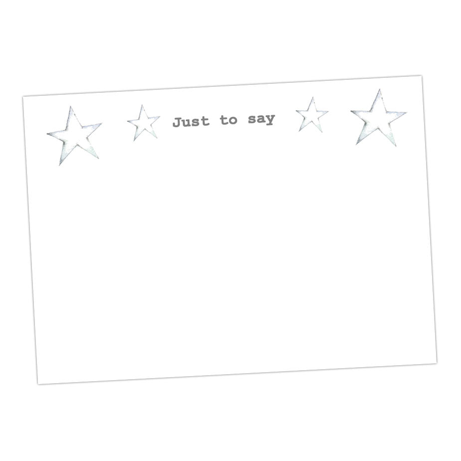 Silver Star Note Cards All Products Crumble and Core   