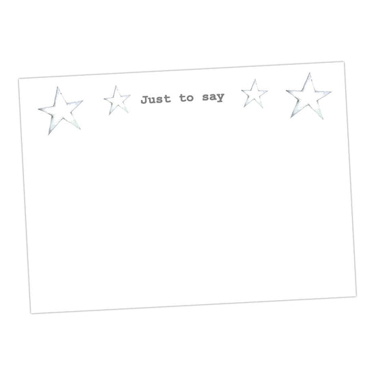 Silver Star Note Cards All Products Crumble and Core   