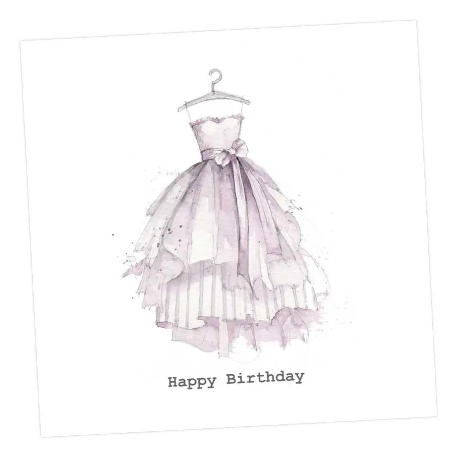 Party Dress Birthday Card Greeting & Note Cards Crumble and Core 12 x 12 cm  