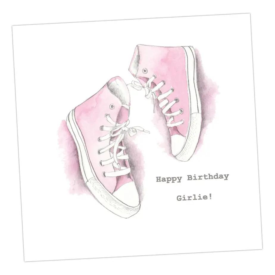 Pink Trainers Birthday Card