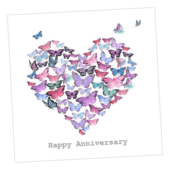 Butterfly Anniversary Card Greeting & Note Cards Crumble and Core 12 x 12 cm  