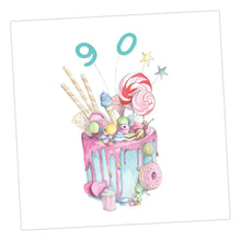 Load image into Gallery viewer, Truly Scrumptious Cake 90th Card Greeting &amp; Note Cards Crumble and Core 12 x 12 cm  
