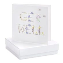 Load image into Gallery viewer, Boxed Get Well Earring Card Earrings Crumble and Core White  
