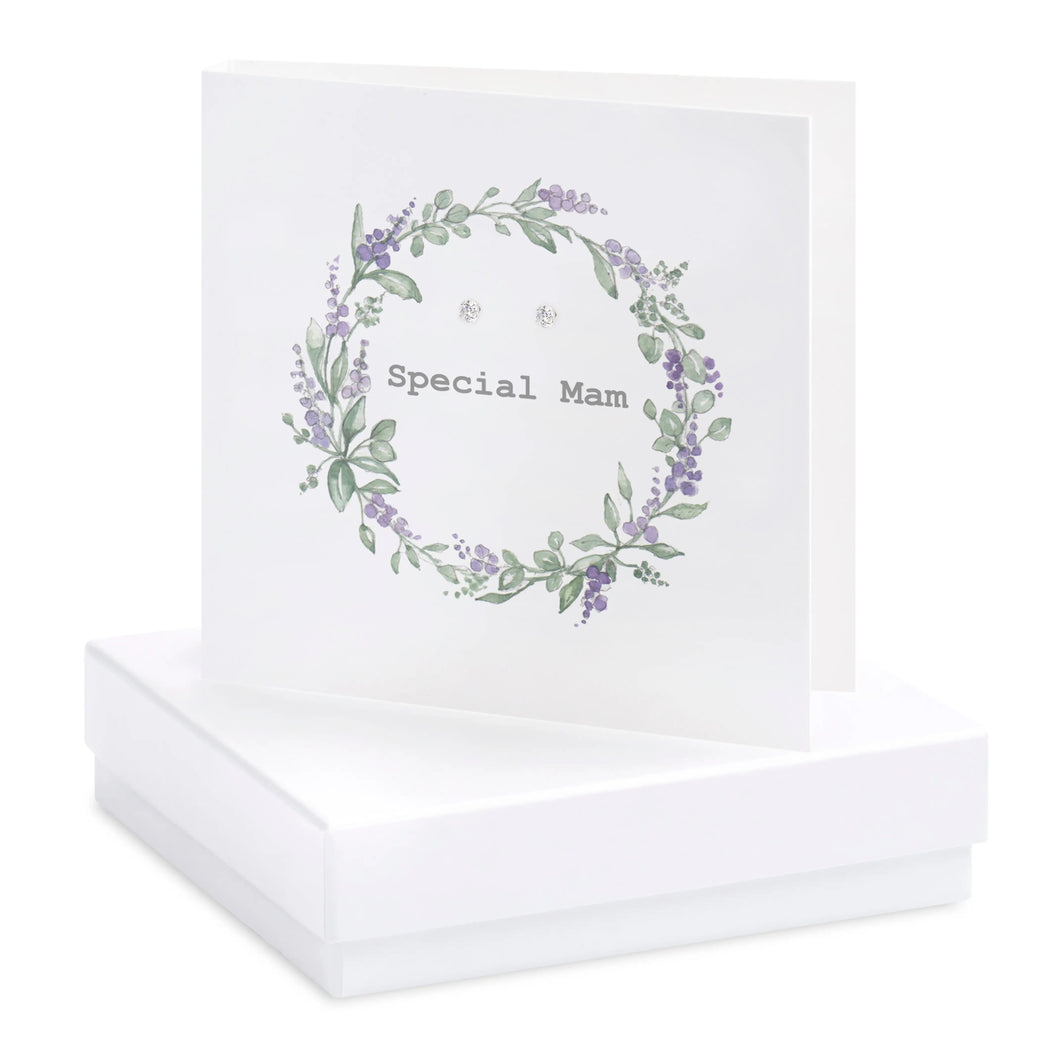 Boxed Special Mam Wreath Earring Card Crumble and Core Crumble & Core