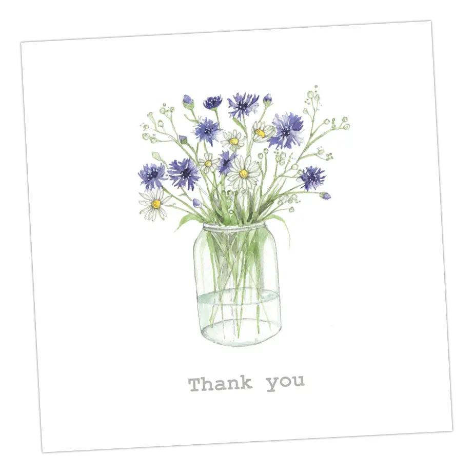 The Really Wild Bunch Thank You Card Greeting & Note Cards Crumble and Core 12 x 12 cm  
