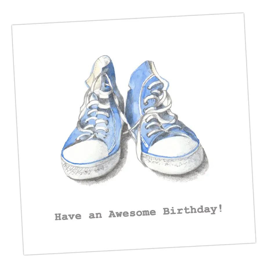 Trainers Birthday  Card Greeting & Note Cards Crumble and Core 12 x 12 cm  