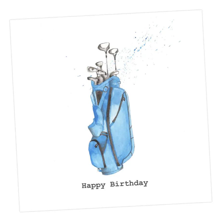 Happy Birthday Golf Card Greeting & Note Cards Crumble and Core 12 x 12 cm  