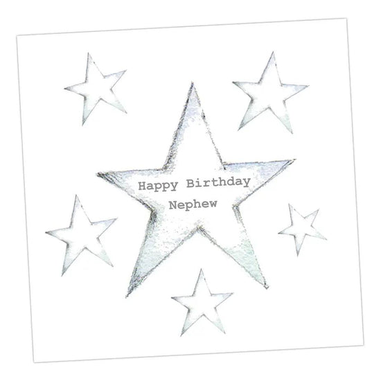 Star Nephew Birthday Card Greeting & Note Cards Crumble and Core 15 x 15 cm  