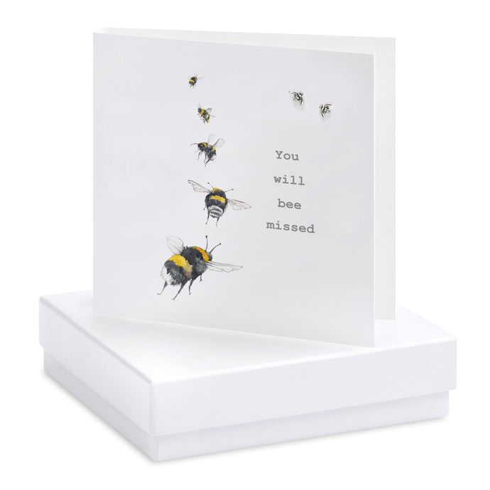 Boxed You will Bee Missed Earring Card Crumble and Core Crumble & Core